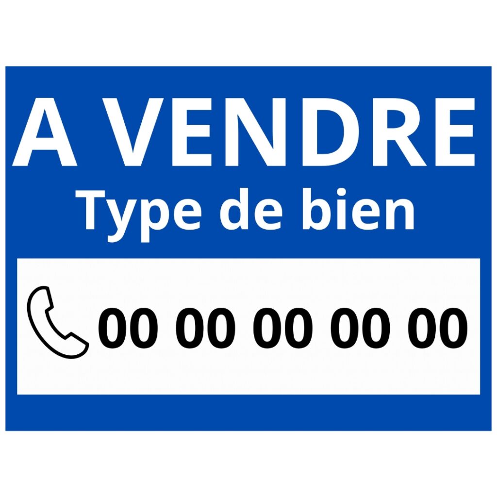 Petit Panneau À Vendre 30x40 cm | Panneau Immobilier avec Oeillets
