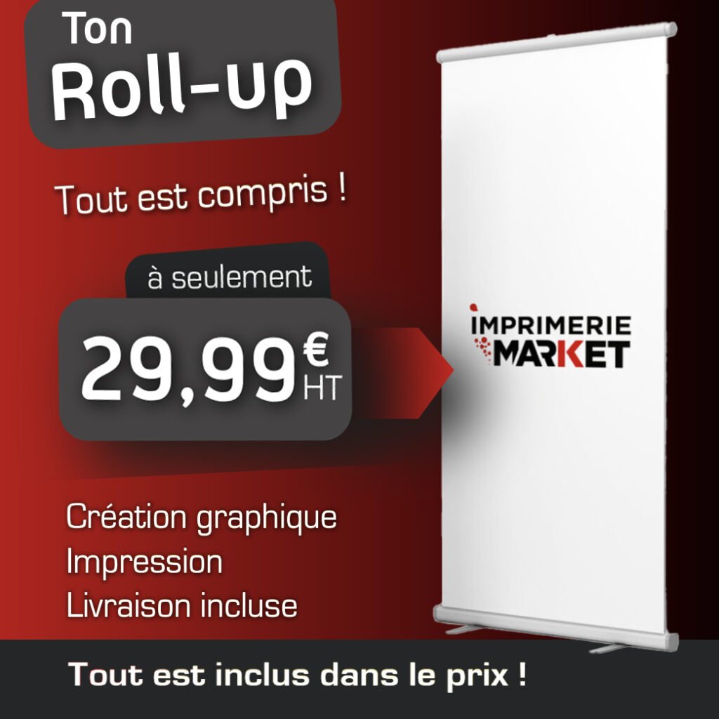 Roll-up pas cher tout compris  : La solution à 29,99 € HT pour votre communication percutante