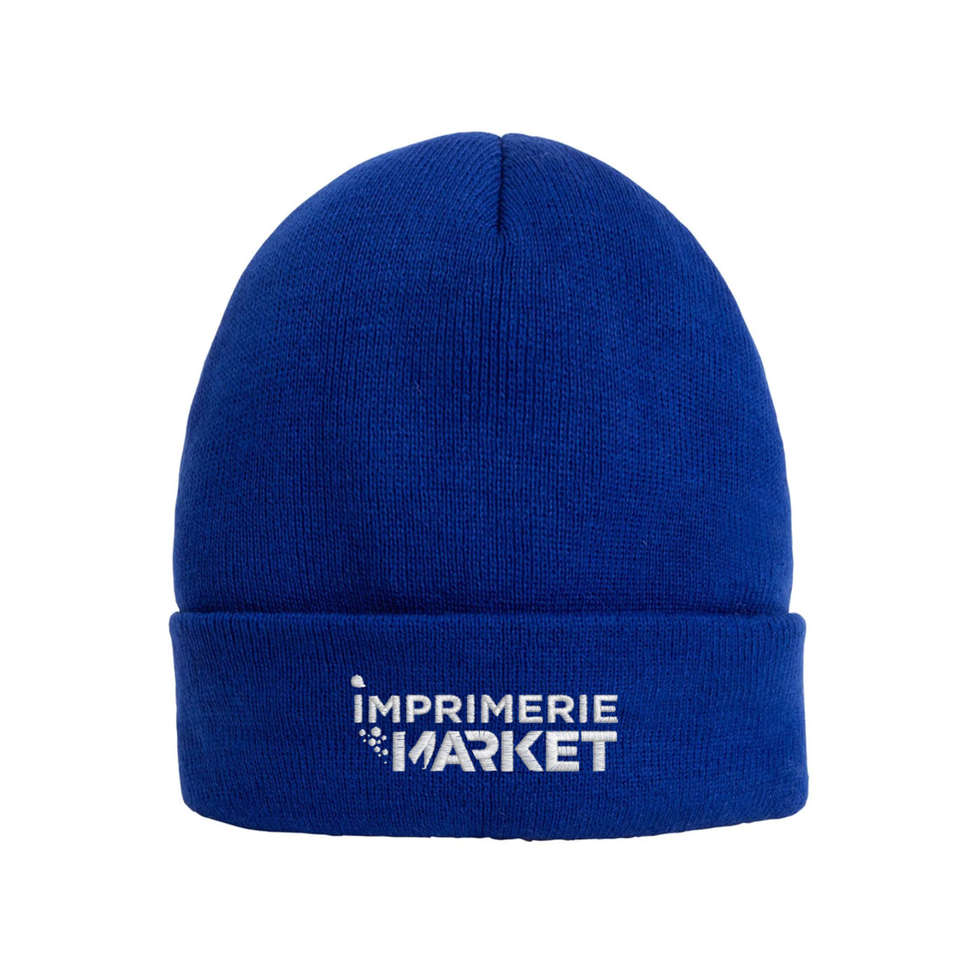 Bonnet Bleu roi à revers personnalisé