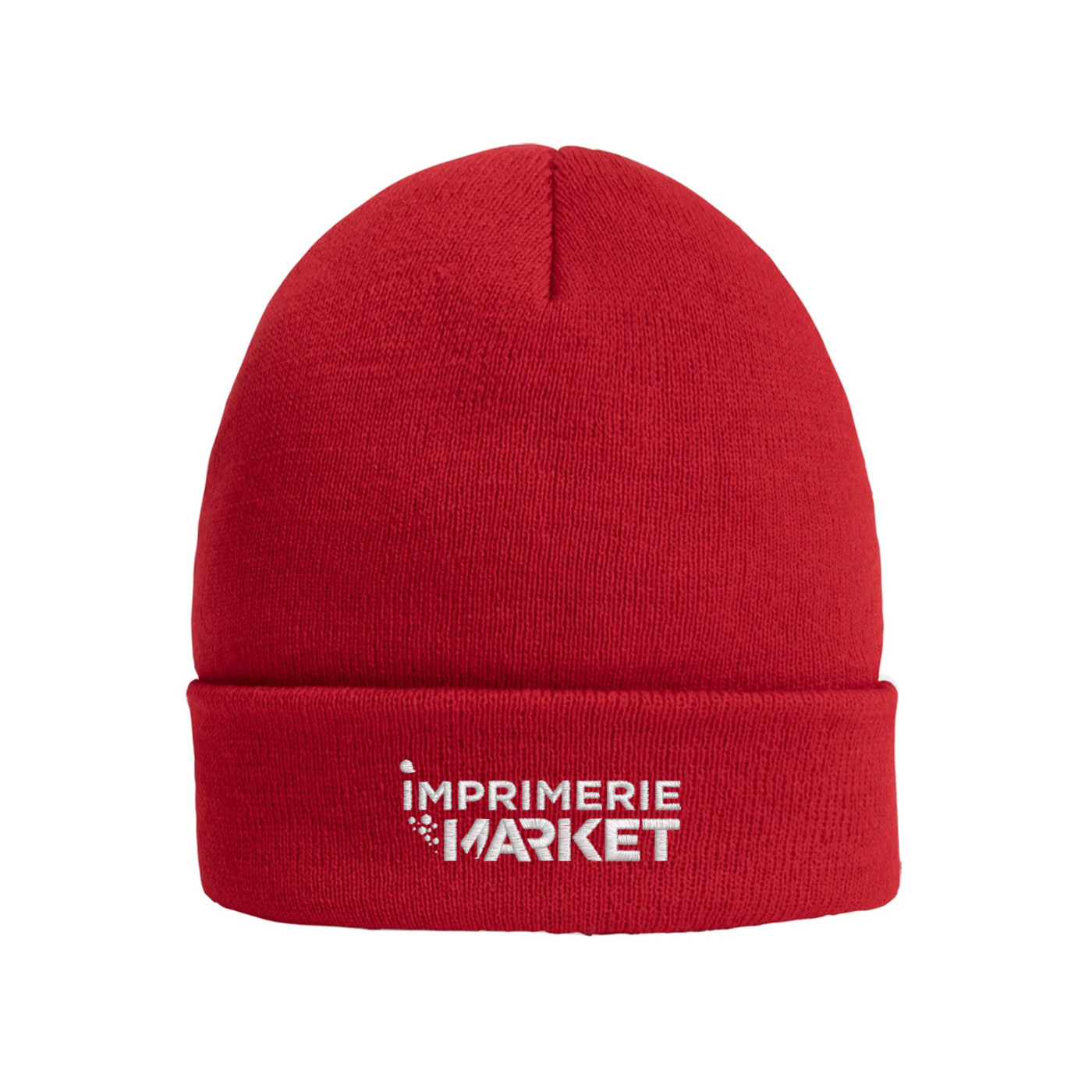 Bonnet Rouge à revers personnalisé