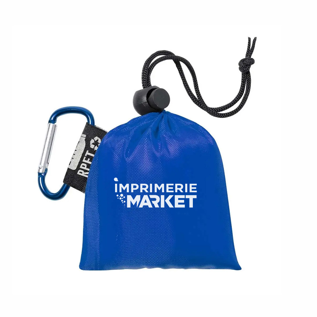 Poncho personnalisé écoresponsable bleu