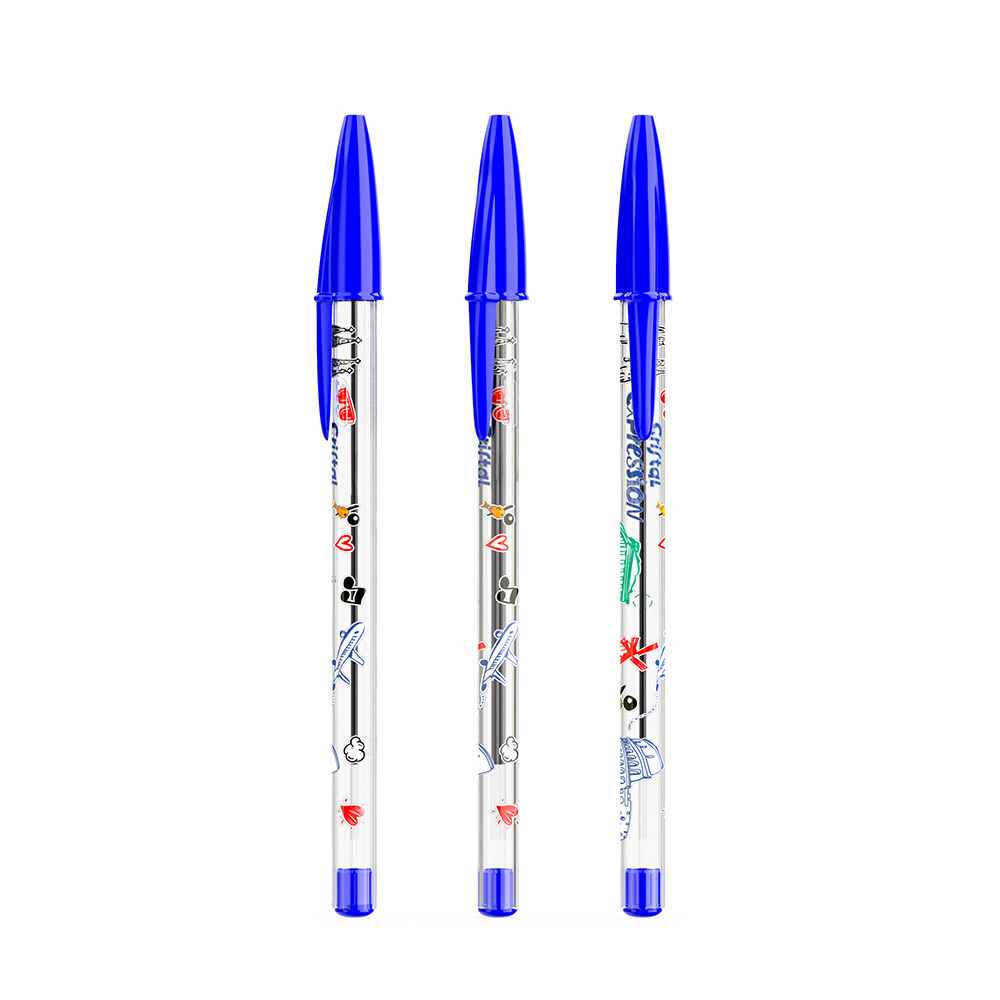 BIC® Cristal® Expression Bleu – Stylo publicitaire personnalisé