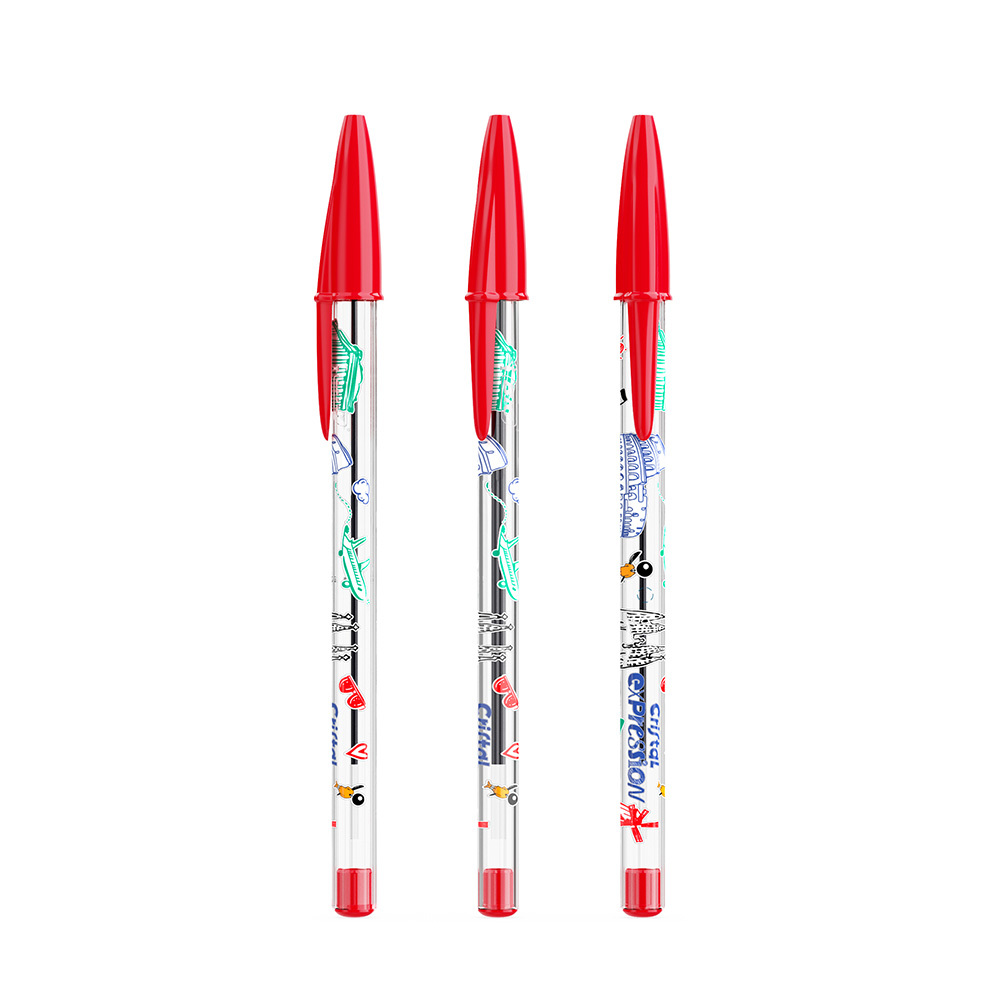 BIC® Cristal® Expression Rouge– Stylo publicitaire personnalisé