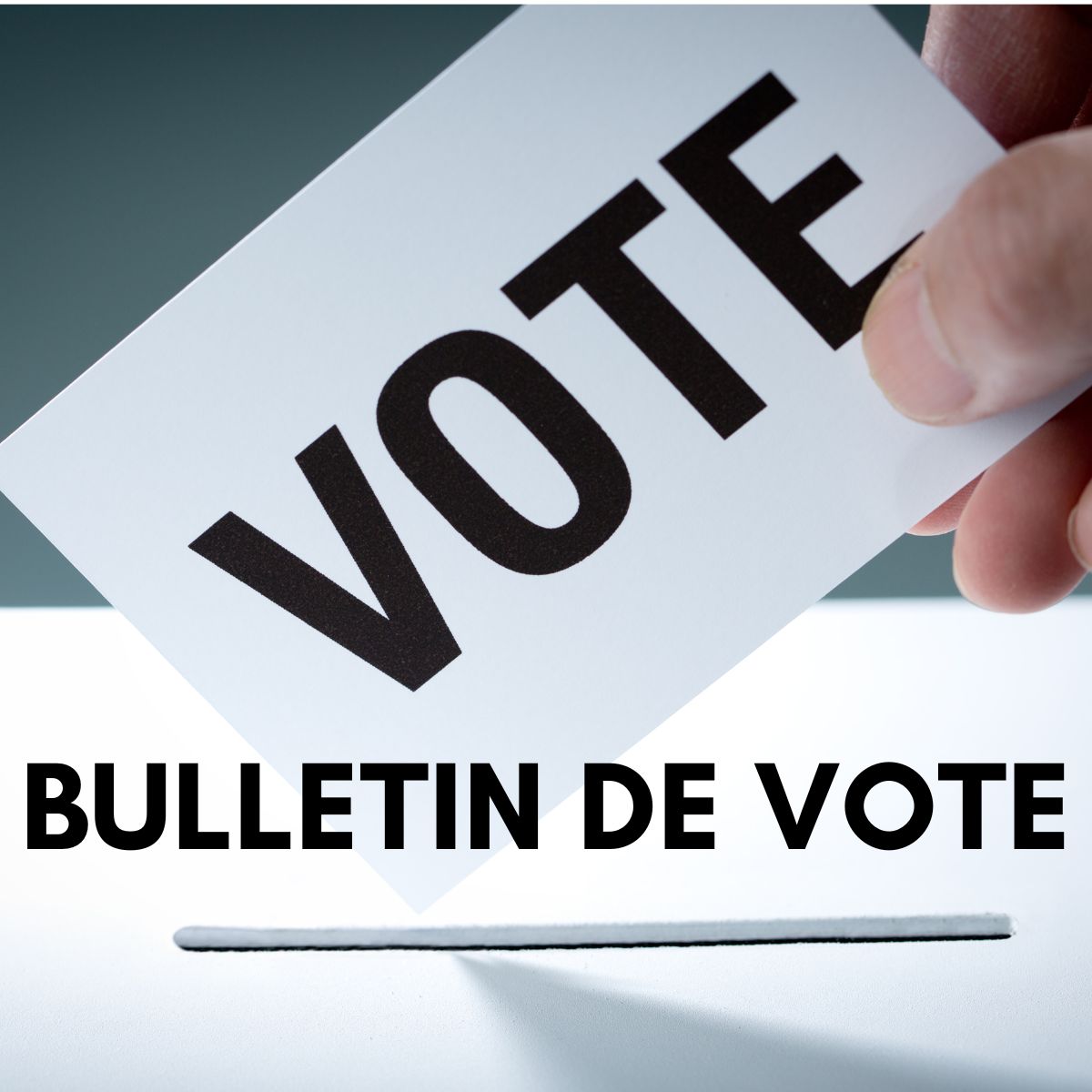 Bulletin de vote Format 105 x 148 mm (A6) : pour 1 à 4 noms.
