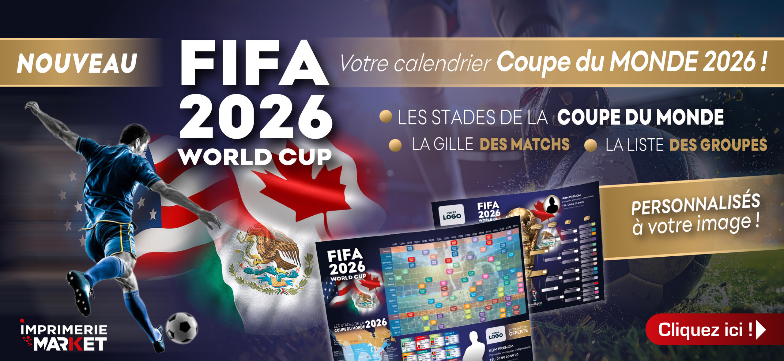 impression calendrier coupe du monde 2026