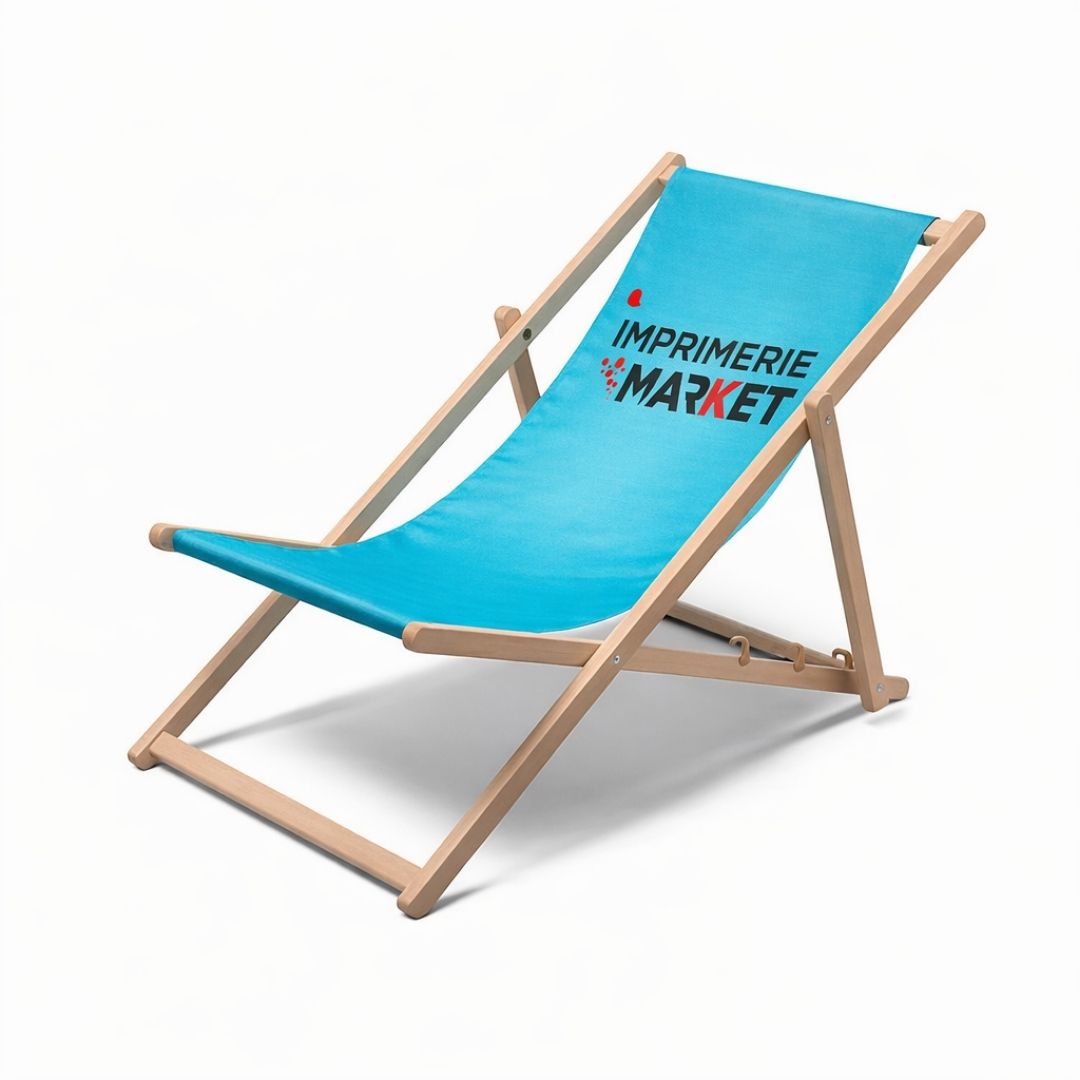 Chaise longue personnalisée - transat publicitaire pas cher Le transat classique personnalisable à prix abordable Offrez à votre marque une visibilité maximale avec la Relax Classic, la chaise longue publicitaire incontournable pour les terrasses, plages, événements et espaces détente.
