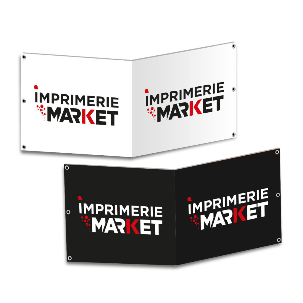 Panneau Akilux double 75 x 55 cm 4 faces 3,5 mm : Maximisez votre impact visuel