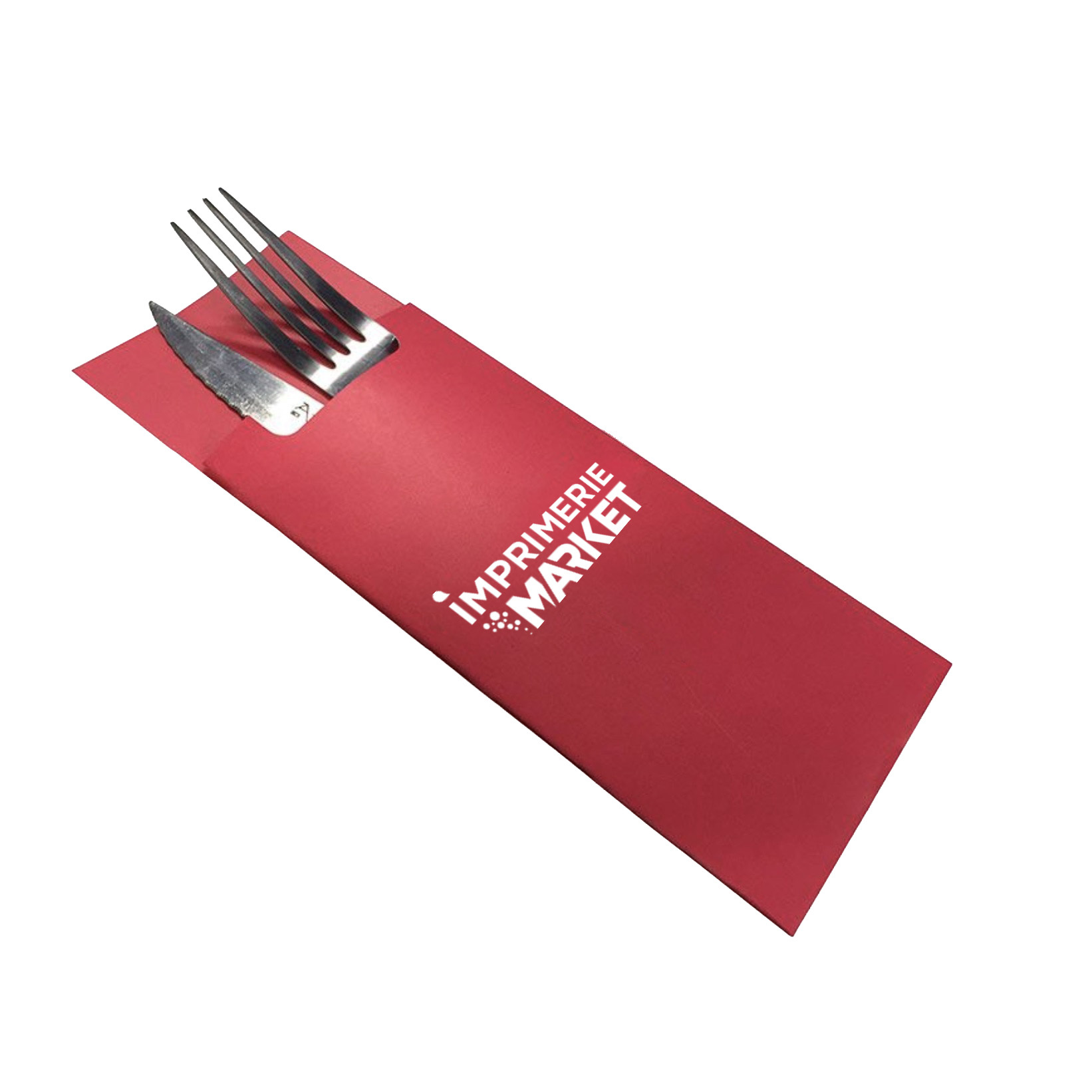 Pochette couverts personnalisée 7,72 x 22 cm – Impression recto verso sur papier 270 g